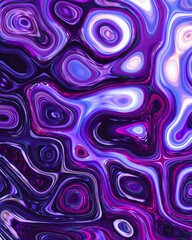 Abstract liquid space pattern art with circles and waves