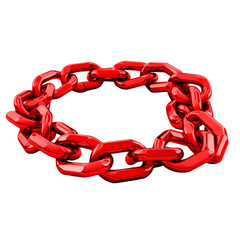 red fashion chain for your design on isolated background