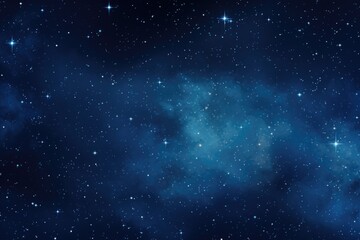 Night sky with stars. Universe filled with clouds, nebula and galaxy. Landscape with gradient blue and purple colorful cosmos with stardust and milky way. Magic color galaxy, space background