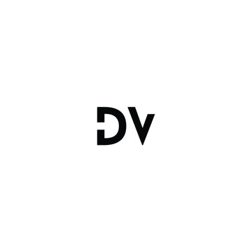 DV logo initial letter design template vector illustration. Letter DV initial monogram logo design