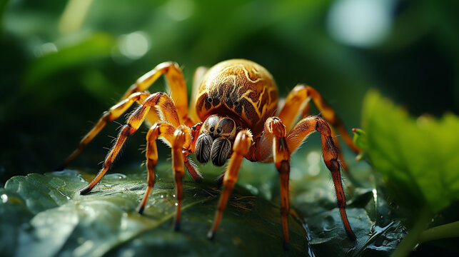 spider on a web HD 8K wallpaper Stock Photographic Image 