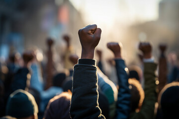 Generative ai picture of people fighting for peace