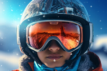Generative AI Young people sports fans snowboarding climbing up down mountain resort christmas time - Powered by Adobe