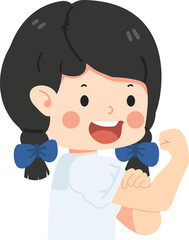 Kid girl student we can do it