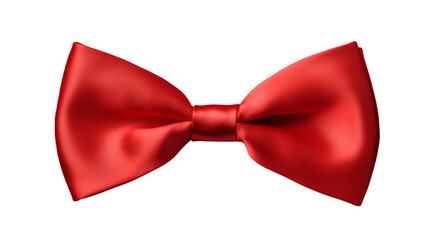  red bow tie, isolated. Generative Ai.