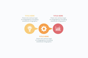 Presentation Business Circle Infographic Template With 3 Step Elements Vector Illustration