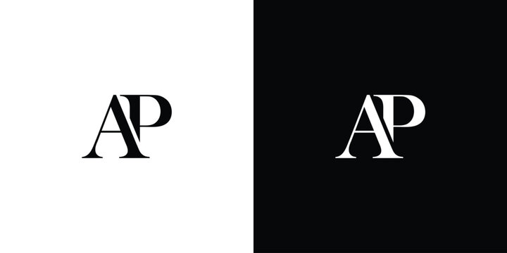 Abstract Letter AP or PA logo, serif san serif font ap or pa, creative modern unique and interesting