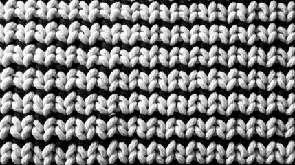 seamless wool texture, black and white. Generative Ai.