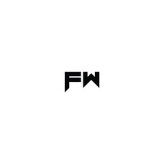 FW logo Alphabet letter icon logo FW. initial letter fw logo design WF