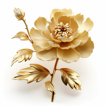 Beautiful flower made of gold