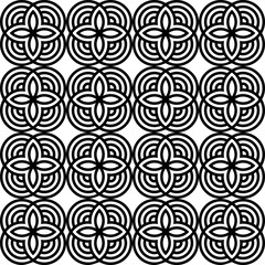 Black Vector seamless pattern of an element made is on a white background