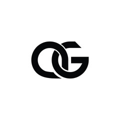 Initial Letter AG Logo or GA Monogram Logo Design Vector file EPS, simple elegant AG icon logo letter