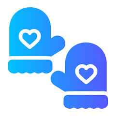baby gloves gradient icon