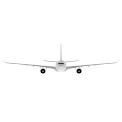 3D rendering illustration of an airliner