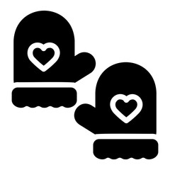 baby gloves glyph icon