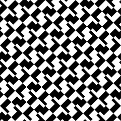 Seamless pattern with geometric motifs in black and white. Vector illustration.