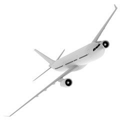 3D rendering illustration of an airliner