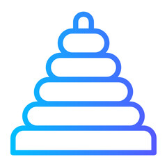 pyramid gradient icon