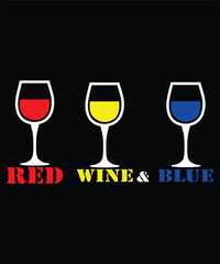red wine and blue 4th of july