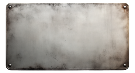 Metal plate with a rusted surface, cut out