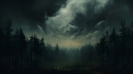 Obraz premium Ominous Shadows in the Dark