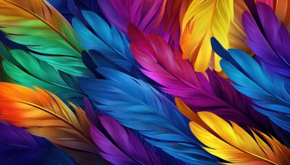 colorful feather ,pattern seamless for carnival festive decoration background 