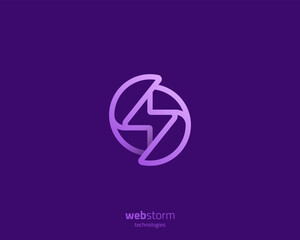 Creative web storm logo gradient