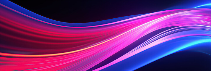 Abstract neon background of glowing lines. Fantastic wallpaper.