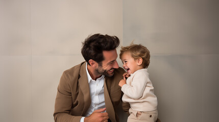 candid moments of father and son