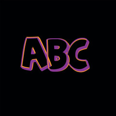 ABC unique logo desing making adobe illustrator.