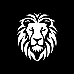 Lion | Black and White Vector illustration