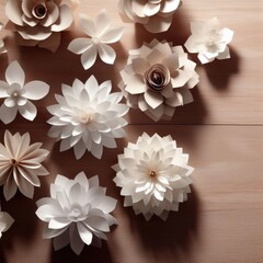 Fototapeta na wymiar white flower on wooden background
