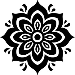 Mandala - Minimalist and Flat Logo - Vector illustration