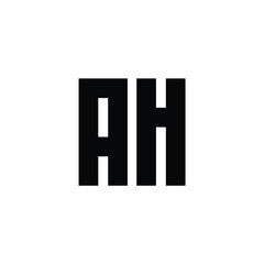 Obraz premium ah logo design vector icon, Abstract Letter AH Initial alphabet Logo design Template white Background