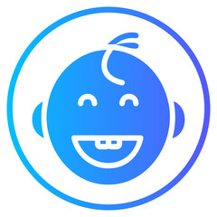 baby boy gradient icon