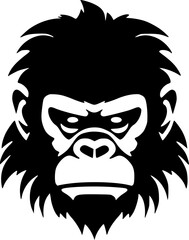 Gorilla - Minimalist and Flat Logo - Vector illustration