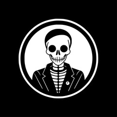 Fototapeta premium Skeleton | Black and White Vector illustration