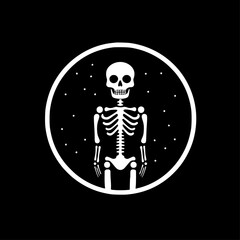 Skeleton | Black and White Vector illustration