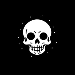 Fototapeta premium Skulls - Black and White Isolated Icon - Vector illustration