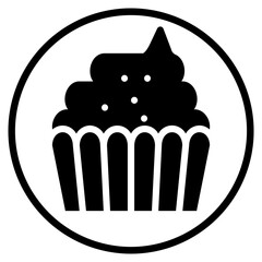 cupcakes glyph icon