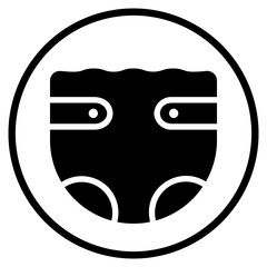 diaper glyph icon
