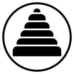 pyramid glyph icon