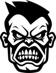 Zombie - Minimalist and Flat Logo - Vector illustration