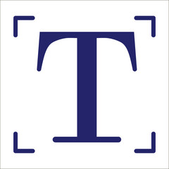 Text icon. Vector Illustratio on white.