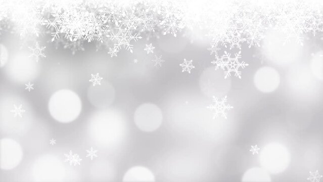 White Christmas with snow falling.loop video background.(066)