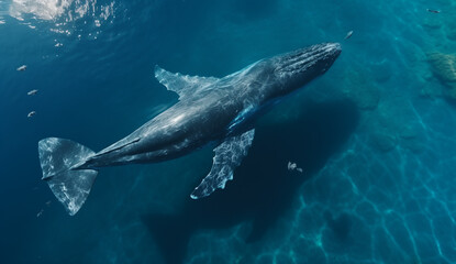 Fototapeta premium white shark top view