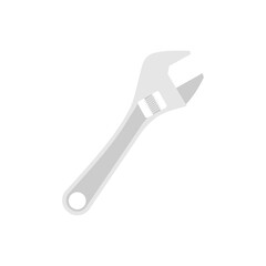 wrench flat design vector illustration. Maintenance, repair icon symbol isolated on white background
