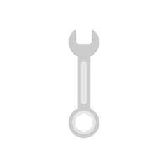 wrench flat design vector illustration. Maintenance, repair icon symbol isolated on white background