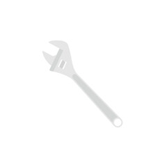 wrench flat design vector illustration. Maintenance, repair icon symbol isolated on white background