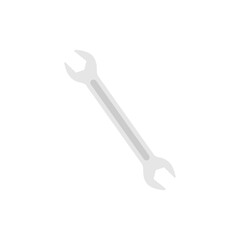 wrench flat design vector illustration. Maintenance, repair icon symbol isolated on white background